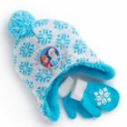 Disney's Frozen Toddler Girl Elsa & Anna Snowflake Trapper Hat & Mittens Set, White