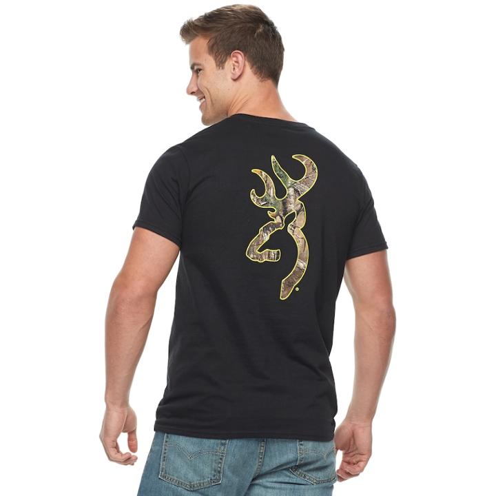 Men's Browning Logo Outdoor Tee, Size: Medium, Oxford