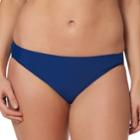 Women's Pink Envelope Solid Hipster Bikini Bottoms, Size: Medium, Blue (navy)