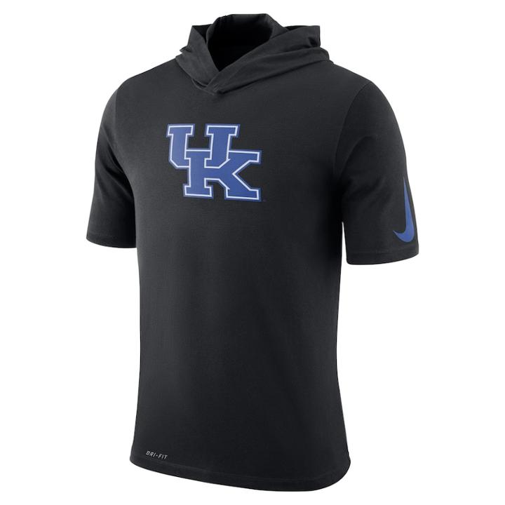 Men's Nike Kentucky Wildcats Dri-fit Basketball Hooded Tee, Size: Large, Black