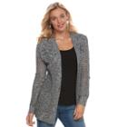 Juniors' So&reg; Open-stitch Cardigan Sweater, Teens, Size: Medium, Black
