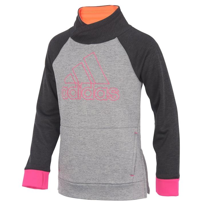 Girls 7-16 Adidas Pull Me Over Sweatshirt, Size: Medium, Black