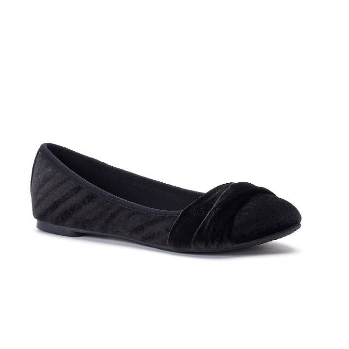 So&reg; Can't Even Women's Velvet Ballet Flats, Size: Medium (8), Black