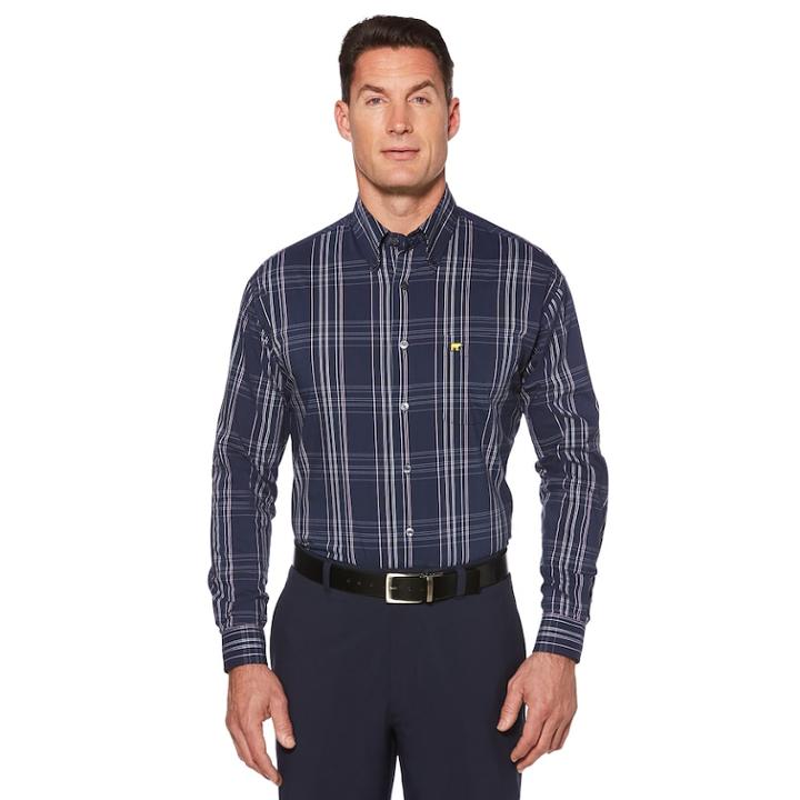Men's Jack Nicklaus Regular-fit Button-down Shirt, Size: Large, Light Blue