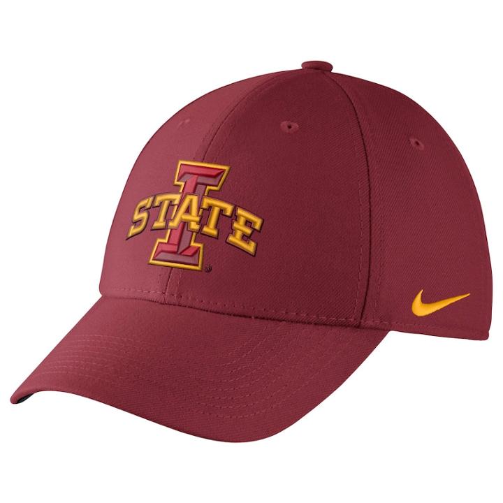 Adult Nike Iowa State Cyclones Dri-fit Flex-fit Cap, Men's, Dark Red