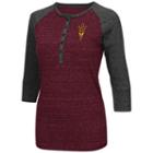 Women's Campus Heritage Arizona State Sun Devils 3/4-sleeve Henley Tee, Size: Medium, Med Red