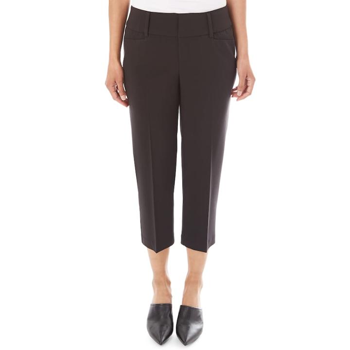 Women's Apt. 9&reg; Magic Waist Capri Dress Pants, Size: 10, Black