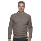 Men's Croft & Barrow&reg; Classic-fit Stretch Crewneck Sweater, Size: Medium, Dark Brown