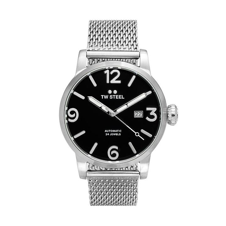Tw Steel Men's Maverick Stainless Steel Mesh Automatic Watch - Mb15, Grey