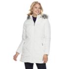Women's Weathercast Hooded Diamond-quilted Puffer Jacket, Size: Xl, Natural