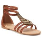 So&reg; Ticket Girls' Gladiator Sandals, Size: 3, Brown