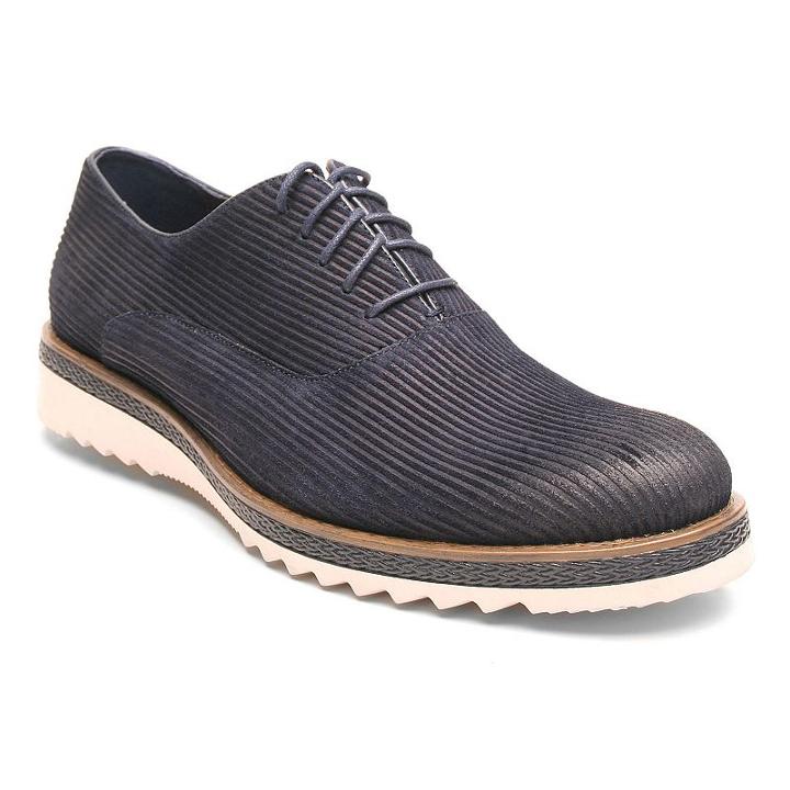 Banana Blues Men's Ribbed Oxford Shoes, Size: 10, Blue
