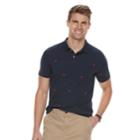Men's Sonoma Goods For Life&trade; Printed Pique Polo Shirt, Size: Large, Blue (navy)