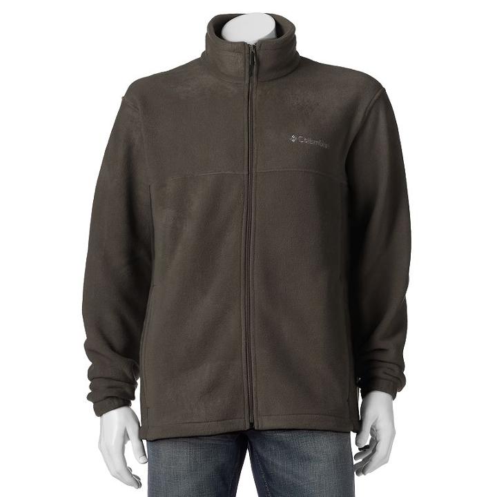 Men's Columbia Flattop Ridge Fleece Jacket, Size: Small, Red/coppr (rust/coppr)