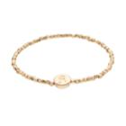 Lc Lauren Conrad Cube Bead Monogram Stretch Bracelet, Women's, Gold
