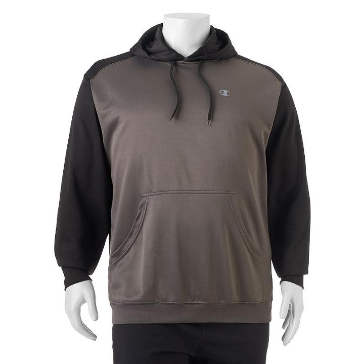 Big & Tall Champion Colorblock Fleece Hoodie, Men's, Size: 2xb, Dark Grey