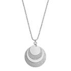 Lc Lauren Conrad Silver Tone Long Multi Disc Pendant Necklace, Women's