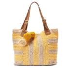 Sonoma Goods For Life&trade; Striped Pom-pom Hobo, Women's, Yellow