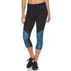 Petite Tek Gear&reg; Power Mesh Capri Workout Leggings, Women's, Size: L Petite, Turquoise/blue (turq/aqua)