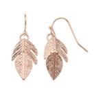 Lc Lauren Conrad Rose Gold Tone Nickel Free Leaf Drop Earrings, Women's, Light Pink