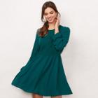 Women's Lc Lauren Conrad Lace Fit & Flare Dress, Size: Medium, Green