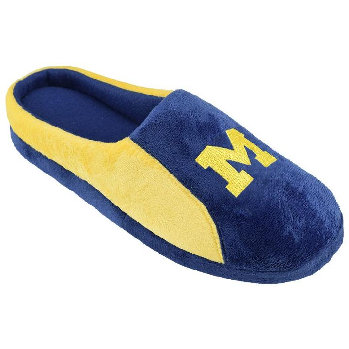 Adult Michigan Wolverines Slippers, Size: Medium, Black