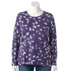 Plus Size Croft & Barrow&reg; Classic Tee, Women's, Size: 2xl, Drk Purple