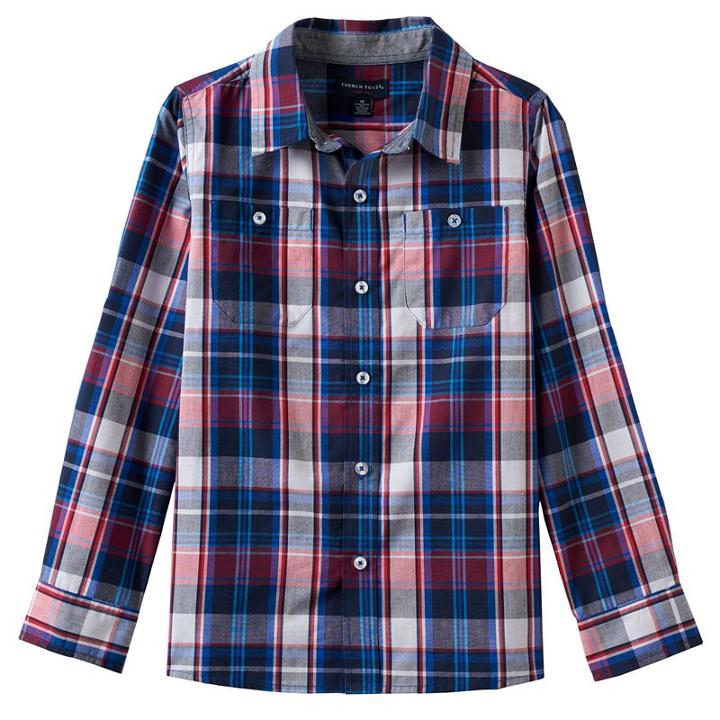 Boys 8-20 French Toast Plaid Button-down Shirt, Boy's, Size: 8, Red