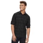 Men's Urban Pipeline&reg; Textured Button-down Shirt, Size: Xl, Med Grey