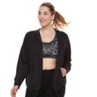 Plus Size Tek Gear&reg; Hooded Long Sleeve Wrap, Women's, Size: 2xl, Black