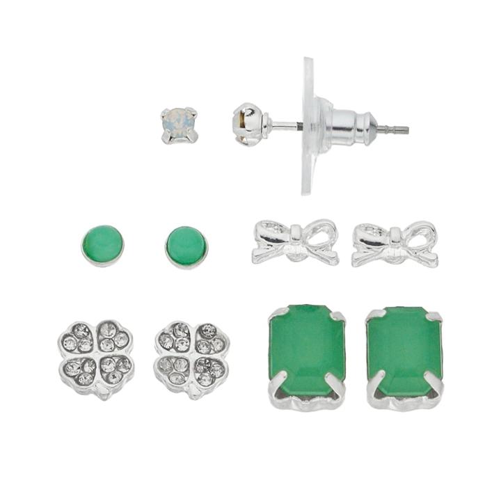 Lc Lauren Conrad Mint Green Nickel Free Stud Earring Set, Women's
