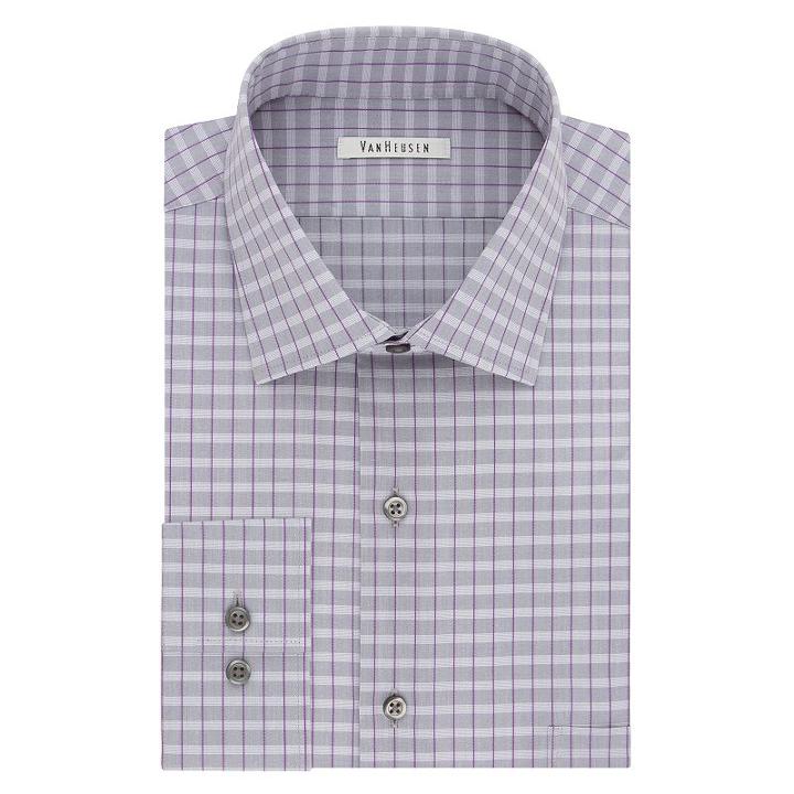 Men's Van Heusen Flex Collar Regular-fit Dress Shirt, Size: 16.5 36/37, Purple Oth, Comfort Wear
