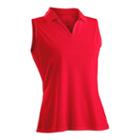 Nancy Lopez Luster Sleeveless Golf Polo - Women's, Size: Large, Red