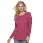 Women's Sonoma Goods For Life&trade; Twist Cable-knit Sweater, Size: Small, Pink