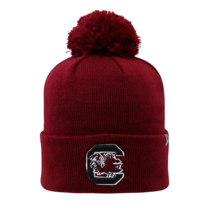 Youth Top Of The World South Carolina Gamecocks Pom Beanie, Adult Unisex, Dark Red