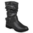 Journee Collection Keli Women's Slouch Midcalf Boots, Girl's, Size: 6, Grey