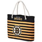 Forever Collectibles Boston Bruins Striped Tote Bag, Adult Unisex, Multicolor