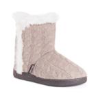 Women's Muk Luks Cheyenne Knit Boot Slippers, Size: Small, Beige