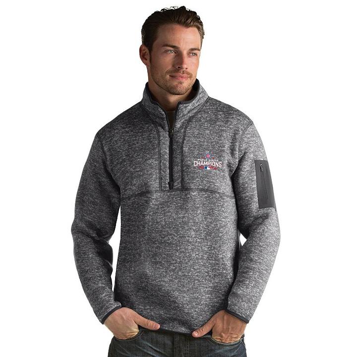 Men's Antigua Chicago Cubs 2016 World Series Champions Fortune Pullover, Size: Xl, Grey (charcoal)