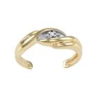 Diamond Accent 10k Gold Swirl Toe Ring, Women's, White