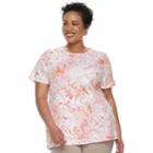 Plus Size Croft & Barrow&reg; Essential Crewneck Tee, Women's, Size: 4xl, Med Pink