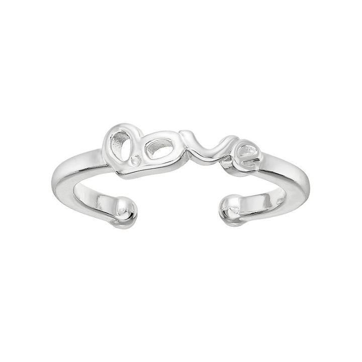 Lc Lauren Conrad Love Toe Ring, Women's, Silver
