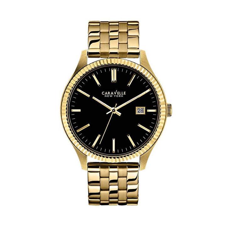 Caravelle New York By Bulova Watch - Men's Gold Tone Stainless Steel Caravelle New York By Bulova Watch - Men's