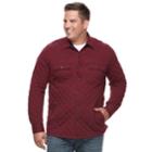 Big & Tall Croft & Barrow&reg; Classic-fit Quilted Shirt Jacket, Men's, Size: Xl Tall, Red