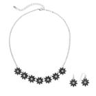 Flower Necklace & Drop Earring Set, Women's, Oxford