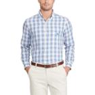 Men's Chaps Classic-fit Plaid Easy-care Button-down Shirt, Size: Large, White