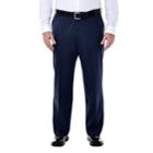 Big & Tall Haggar Premium Stretch No-iron Khaki Flat-front Pants, Men's, Size: 46x29, Dark Blue