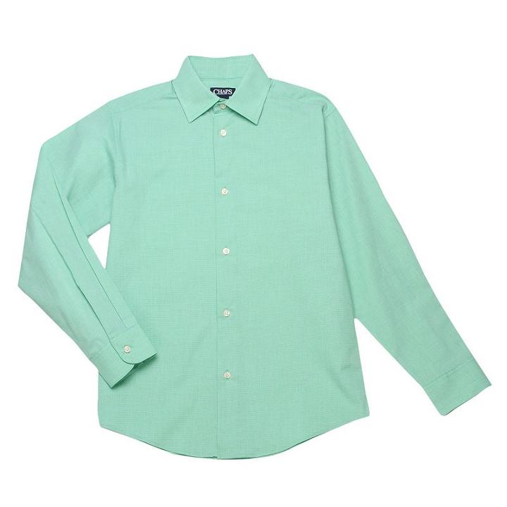 Boys 8-20 Chaps Houndstooth Button-down Shirt, Boy's, Size: 8, Brt Green