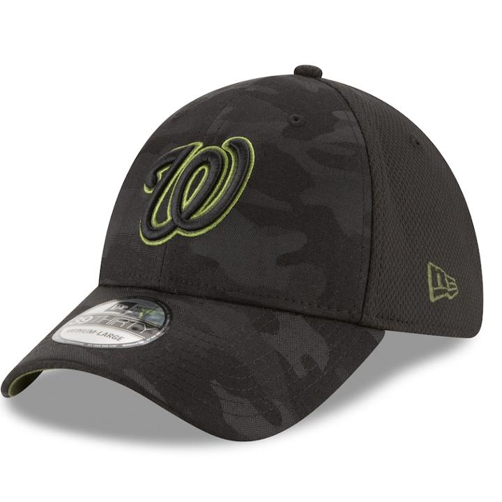 Adult New Era Washington Nationals 39thirty Memorial Day Flex-fit Cap, Men's, Size: L/xl, Black