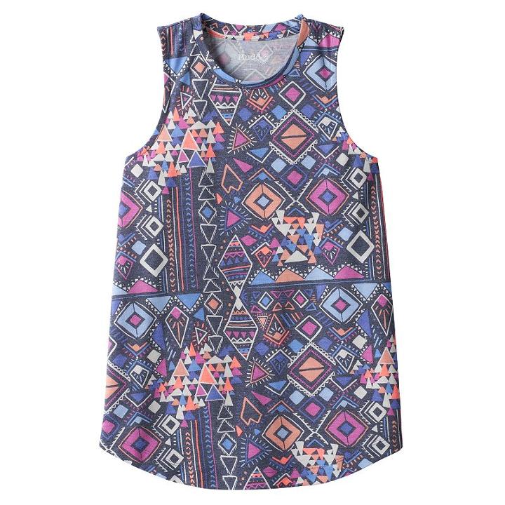 Girls 7-16 & Plus Size Mudd&reg; Patterned Graphic Tank Top, Girl's, Size: 20 1/2, Blue